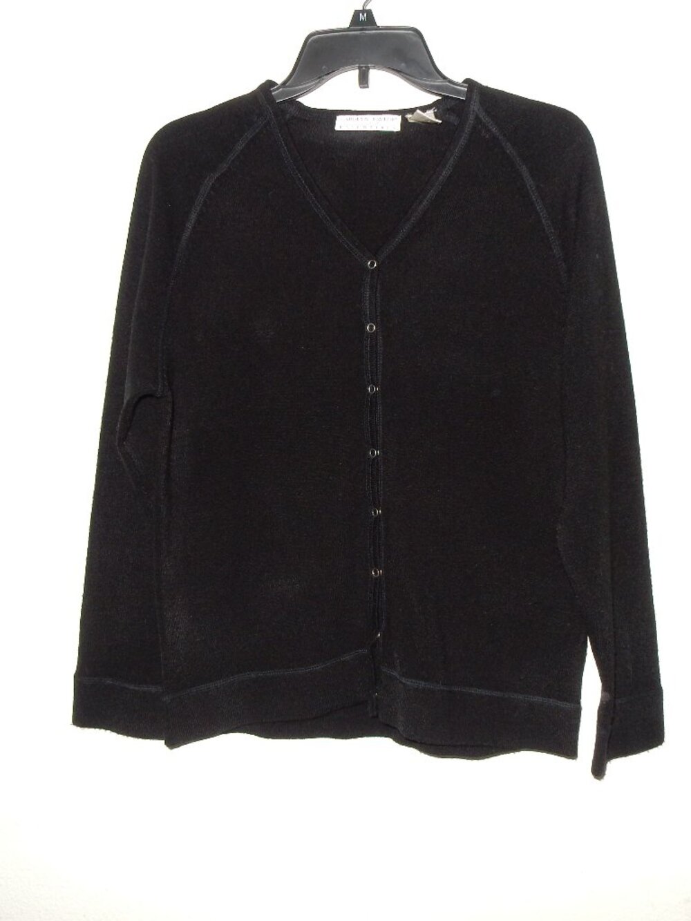 Vintage 90's Carolyn Taylor v neck snap front cardigan sweater womens L